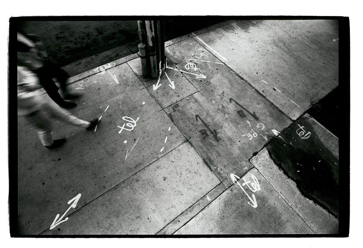 As it turned out, I was virtually at the earthquake epicenter when I shot this photograph looking into a ground surface marked with cryptic signs of subterranean features