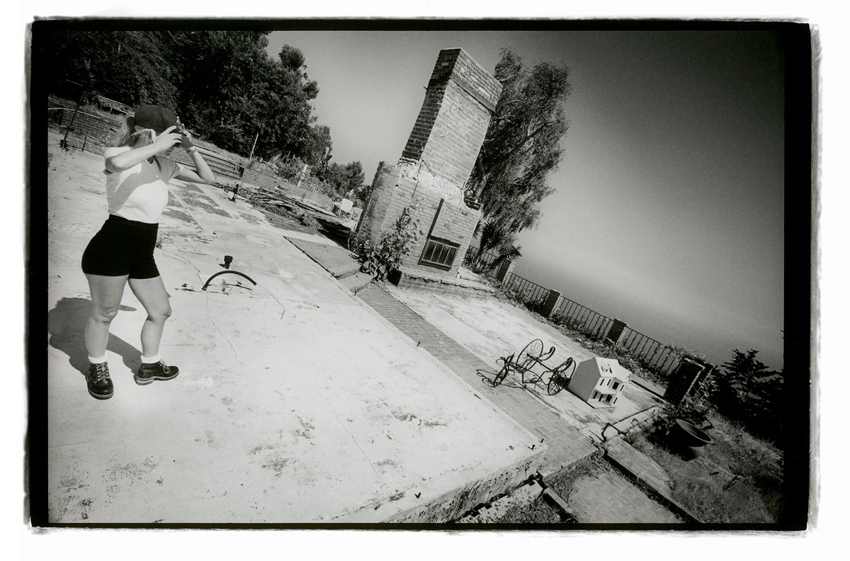 The painter's ocean view house at 20670 Rockpoint Road burned in the Malibu fires of November 3, 1993