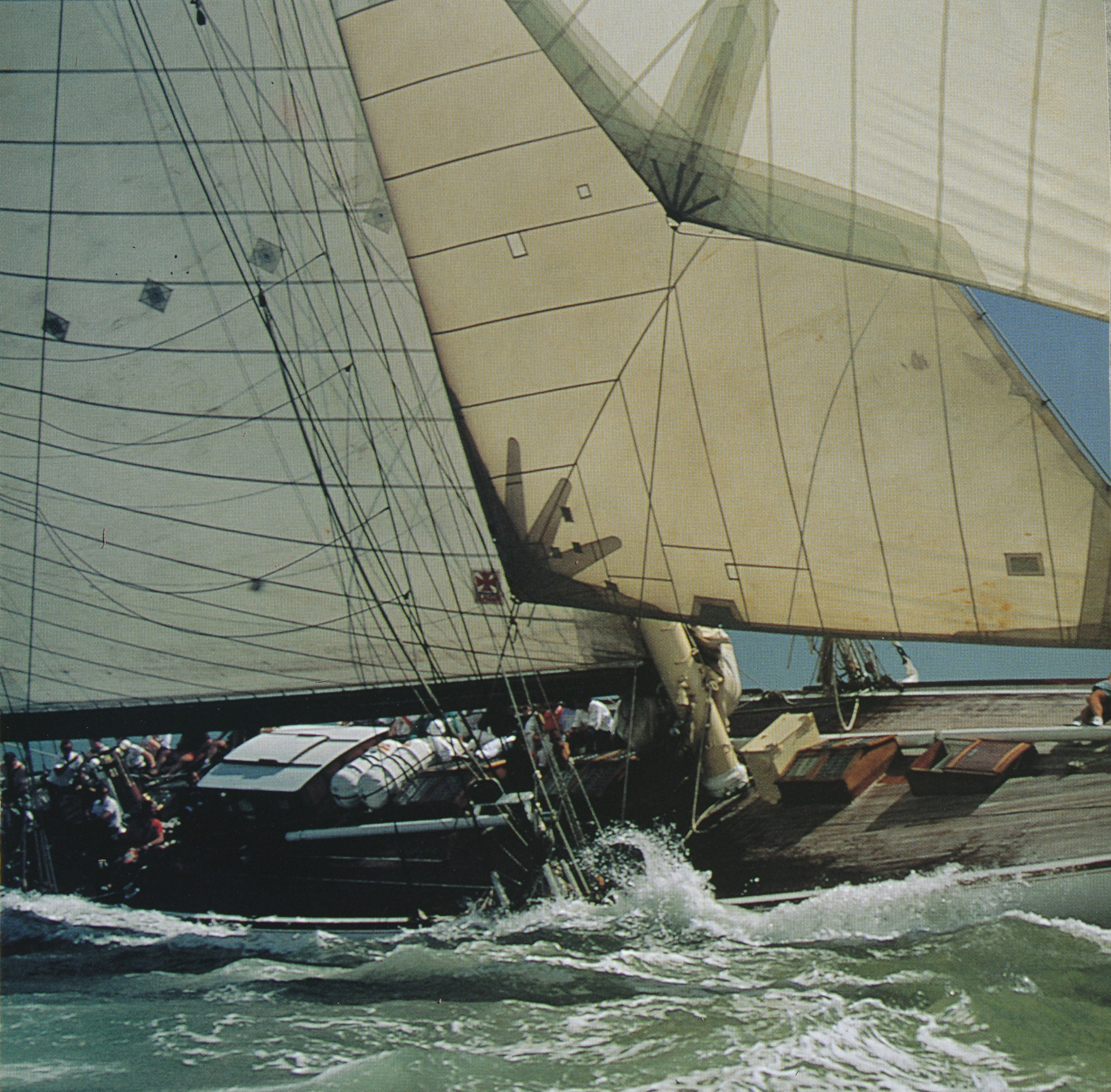 yacht listing deeply